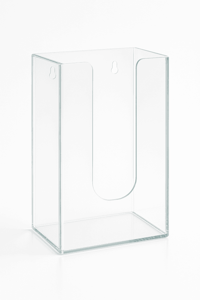 Şeffaf plastik tekli eldiven kutu dağıtıcı, duvar montajlı akrilik eldiven dispenseri – mas makina